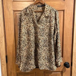 Cheetah print silk shirt